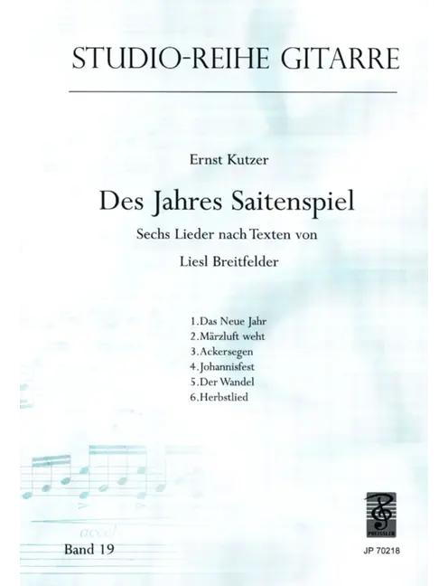 Des Jahres Saitenspiel. Sechs Lieder.